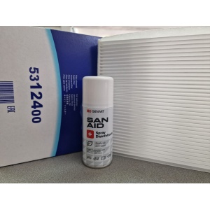 Sanificazione aerosol antiodori per abitacolo con filtro antipolline incluso.